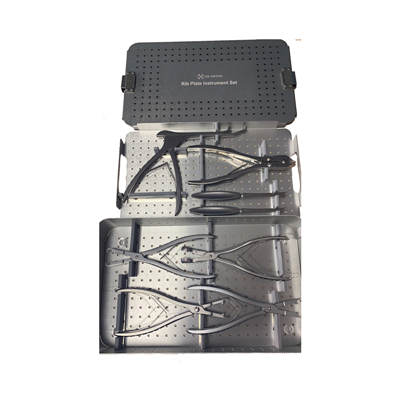 Rib plate instrument set